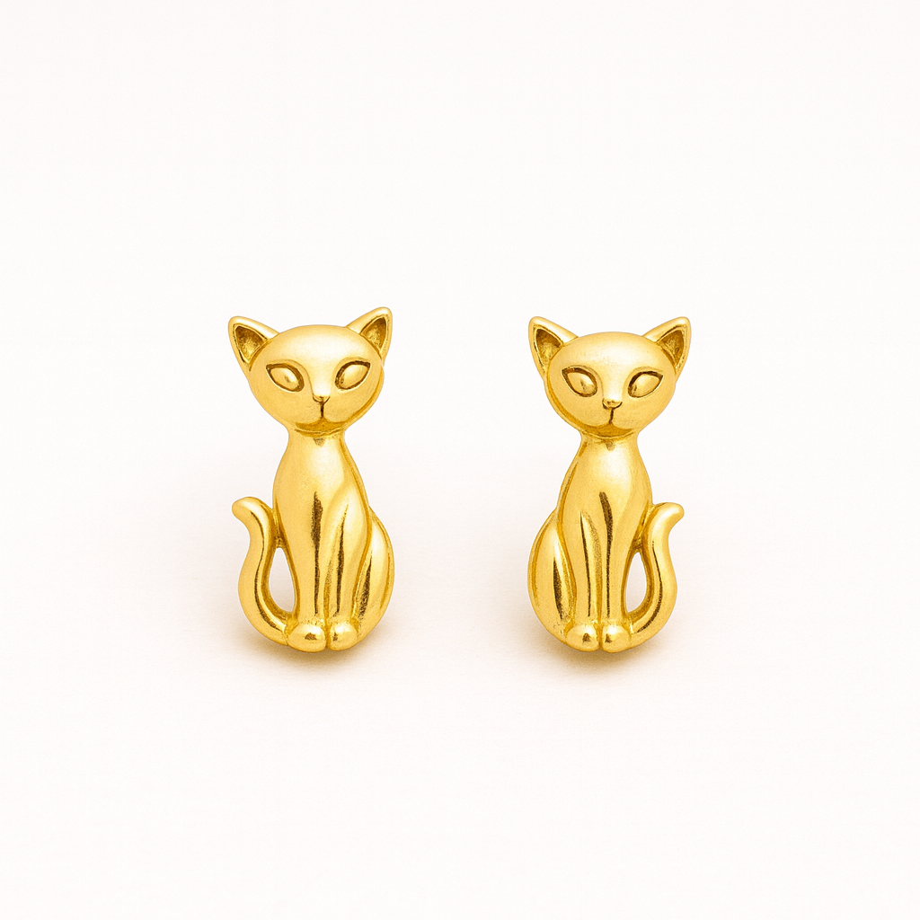 Pendientes Golden Kitty
