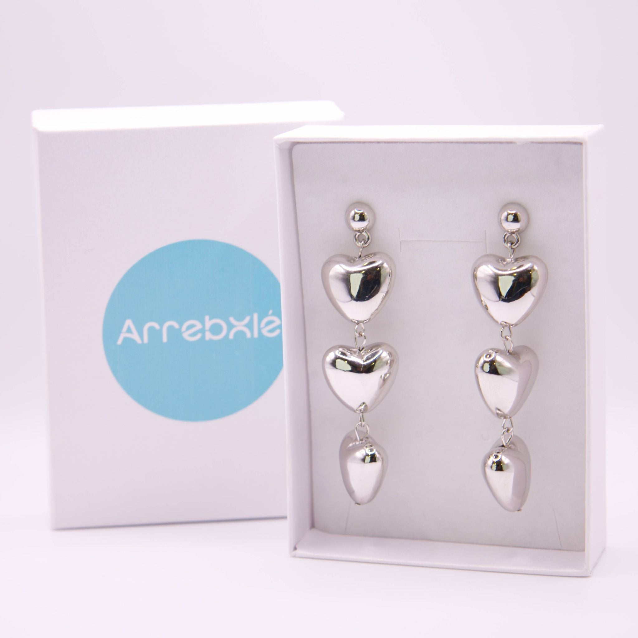 Pendientes Triple Heart Drop